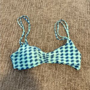 🤩 3 for $20 / Aerie Scoop Blue and Green Geometric Bikini Top